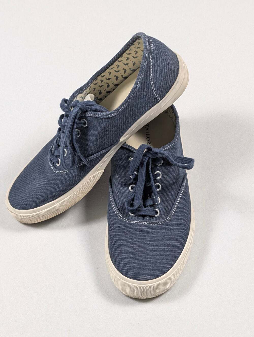 Tailorbyrd Luke Men's Navy Canvas Lace-Up Sneakers men's 10 .5